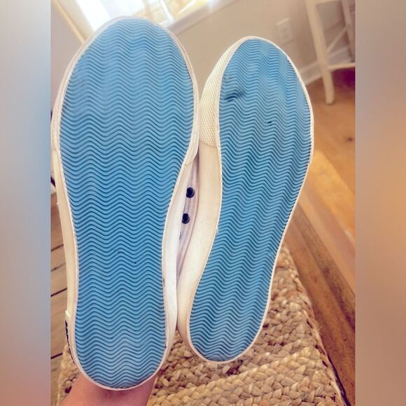 SeaVees Striped Monterrey White Canvas Sneakers; Size 7.5; JUST LIKE NEW! NWOT! - Picture 4 of 9